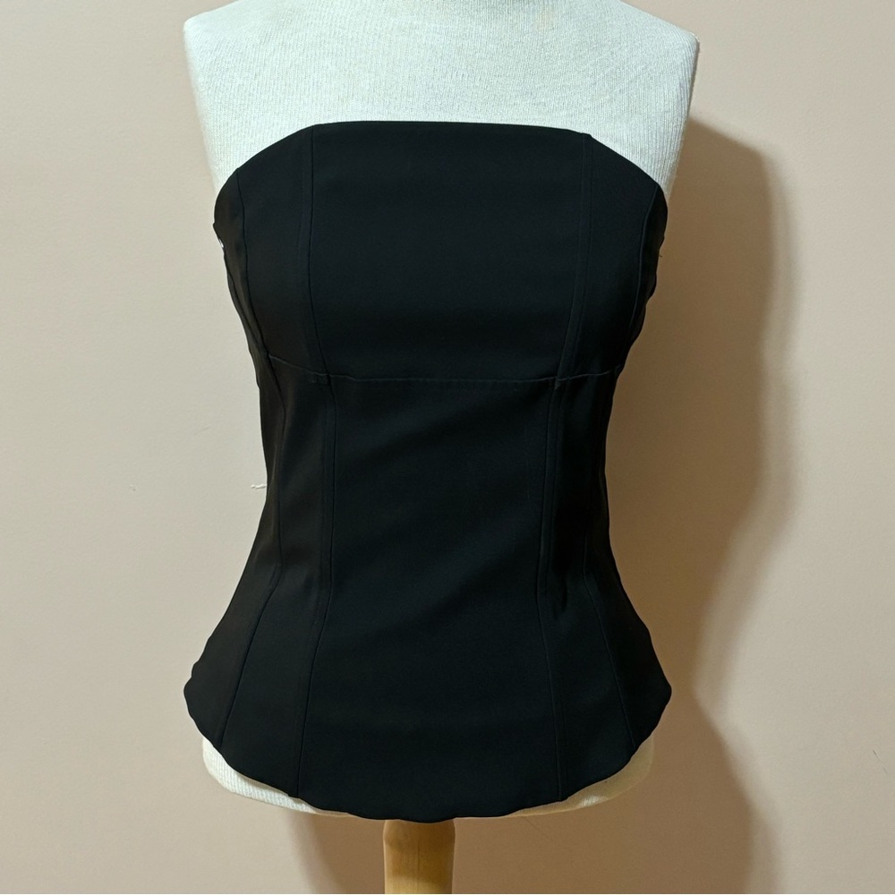 Black bustier top w/ boning | H&M | Size 14
